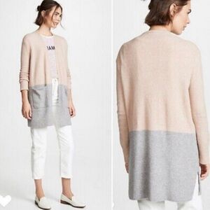 Madewell Kent Colorblock Cardigan Sweater Coziest Yarn Neutral Calming Colors